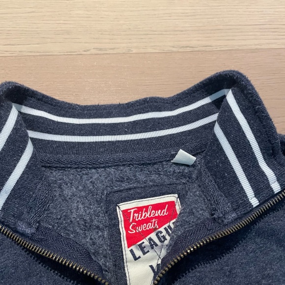 Triblend Navy Quarter-Zip Sweater -XL - Picture 4 of 5